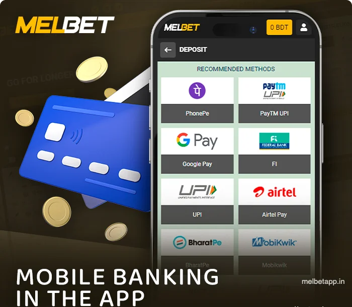 Deposits and withdrawals in the Melbet app