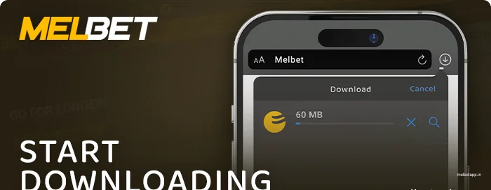 Start downloading the Melbet app on iPhone